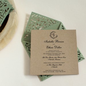 ОБРАЗЕЦ свадебных приглашений в стиле эко-рустик в стиле бохо