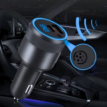 FM-ПЕРЕДАТЧИК BLUETOOTH, 2 порта USB QC 3.0 PD, 42 Вт, ЗАРЯДНОЕ УСТРОЙСТВО ДЛЯ БЫСТРОГО АУДИО, MP3, BT