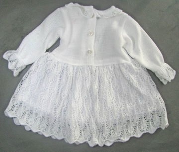 62 Платье для крещения крючком платье с длинным рукавом BAPTISM Polish A2