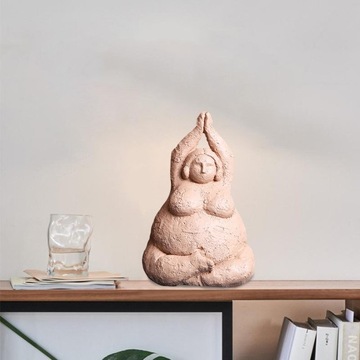 Толстая леди Скульптура Йога Орнамент Настольный Декор для йоги Смола Толстый стиль 01