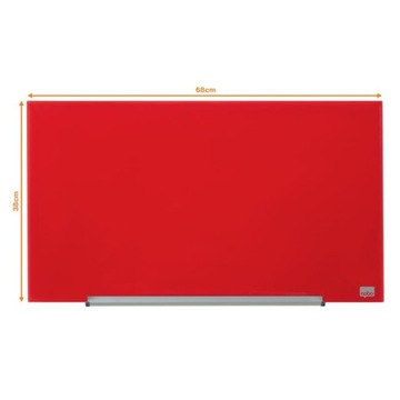 Ekskluzywna tablica szklana ORYGINAŁ Nobo Impression Pro 68x38cm czerwona