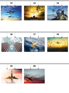 ПОСТЕР С САМОЛЕТОМ 70х50 СМ 20 ЭСКИЗОВ