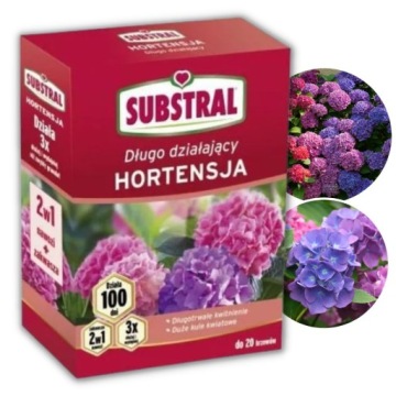 Удобрение для гортензий 100 ДНИ 1кг СУБСТРАЛ 2в1 подкисляющее удобрение длительного действия