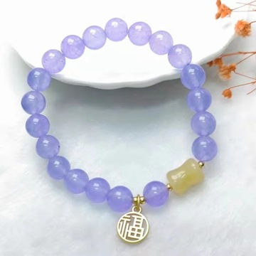 Fu Character Lucky Jade Crystal Antique Bracelet Creative Bohemian