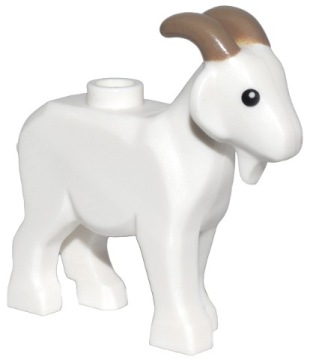 LEGO 95341pb02 KOZA biała (2g)