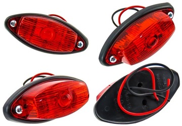 LAMPA OBRYSOWA TYLNA CZERWONA PRZYCZEPY 12-24 V