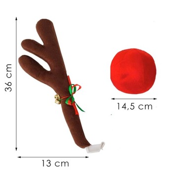 УКРАШЕНИЕ АВТОМОБИЛЯ НОС РОГА ОЛЕНЯ ДЛЯ НОВОГОДНЕГО УКРАШЕНИЯ АВТОМОБИЛЯ