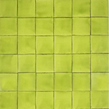 Ceramiczne płytki kuchenne ścienne zielone rustykalne 10 szt - Verde Lima