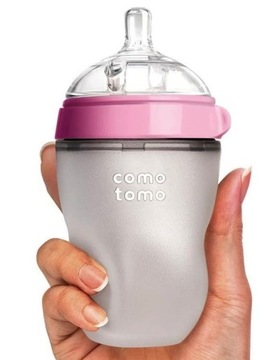 Comotomo Силиконовая бутылочка Антиколик 250мл 3мес+