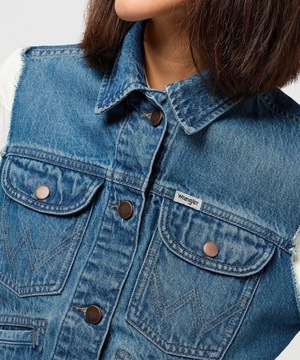 Kamizelka Wrangler SHRUNKEN DENIM VEST 112350356 Leaving Town M