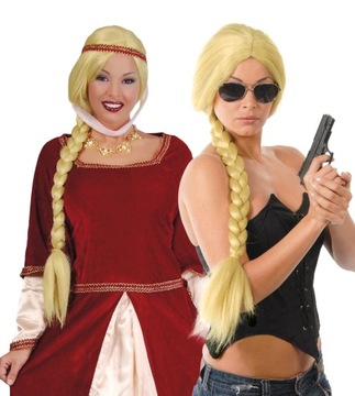PERUKA BLOND Z WARKOCZEM AGENTKA