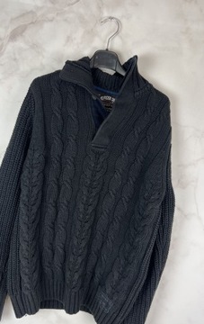 Tommy Hilfiger Czarny Sweter Męski M 38