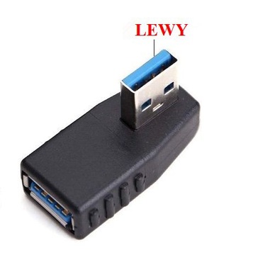 Adapter kątowy USB 3.0 do USB 3.0 lewy