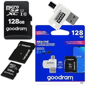 GOODRAM 128GB microSDHC c10 UHS-I adapter czytnik AIO