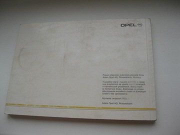 OPEL ASTRA II Руководство пользователя на польском языке OPEL ASTRA G оригинальная книга GM