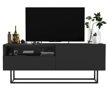 Komoda RTV Szafka pod TV LOFT grafit 120 cm półki