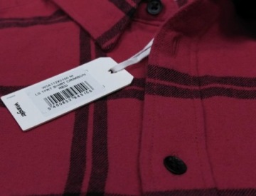 WRANGLER REGULAR FIT клетчатая фланелевая рубашка малиново-красная S