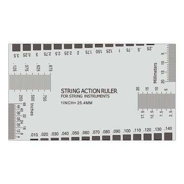 Stainless Steel Guitar String Action Ruler String