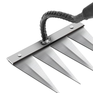 Narzędzie do usuwania chwastów Ostra motyka do wyrównywania trawnika z 4 stalowymi zębami