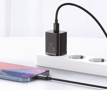 БЫСТРОЕ ЗАРЯДНОЕ УСТРОЙСТВО BASEUS ДЛЯ IPHONE ИСТОЧНИК ПИТАНИЯ ДЛЯ ТЕЛЕФОНА USB-C TYPE-C QC 20 Вт PD