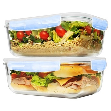 Szklane pojemniki na żywność pojemnik szklany do przechowywania z pokrywką