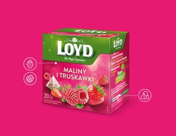 Чай фруктовый Малина и клубника с солодкой 20 т. БИО ПИРАМИДКИ ЛОЙД