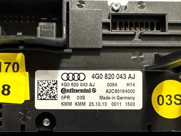 AUDI A7 S7 4G 2013 PANEL KLIMATIZACE