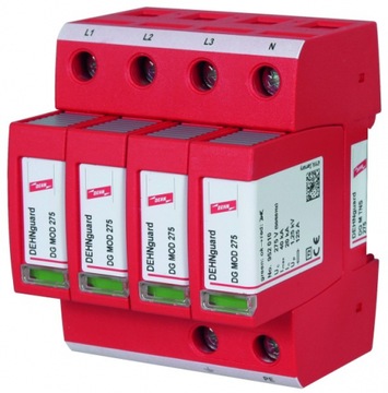 Ogranicznik przepięć C Typ 2 4P 20kA 1,5kV DEHN