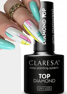 CLARESA TOP DIAMOND NO WIPE NA LAKIER HYBRYDOWY UV/LED BEZ PRZEMYWANIA