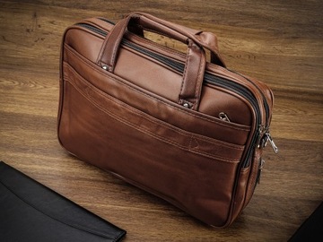 КОРИЧНЕВАЯ МУЖСКАЯ СУМКА OR&MI BRIEFFOLD BITCHEN BITCHIE НОУТБУК ДОКУМЕНТ А4 ECO РЕМЕНЬ