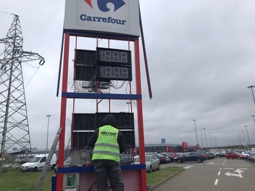 Светодиодный дисплей цен на топливо, 50 см, 4-значный, формат 18,88