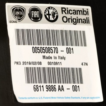 ALFA ROMEO MITO PODBĚH LEVÉ PŘEDNÍ 50508570