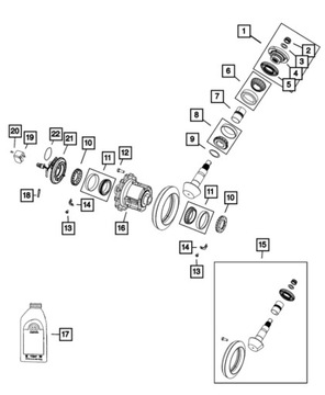 MATICE HŘÍDELE RAM 2500 3500 6.4 V8 6.7 L6 DIESEL 19-24 68454498AA