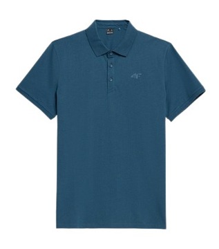 Koszulka polo męska 4F 4FSS23-TPTSM038 denim