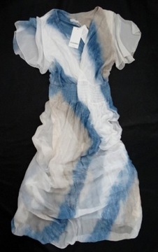 Włoska OMBRE BOHO sukienka jedwabna maxi zwiewna