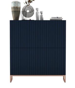 Komoda RTV Glamour Szafka RTV Granatowy MAT 112 cm
