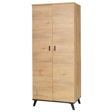 Szafa 80 cm System JERSEY dąb lefkas/czarny