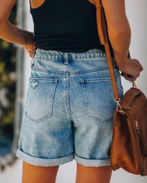 Letnie Jeansowe Szorty W Modnym Stylu Streetwear – Wygodne I Stylowe