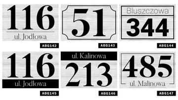 АДРЕСНАЯ ДОСКА ПВХ 32x21 НОМЕР ДОМА Множество дизайнов