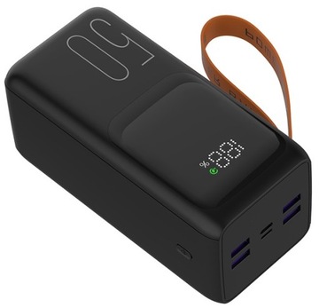 POWERBANK SZYBKI MOCNY USB-C Lightning 50000mAh PD QC 3.0 22.5W + kable