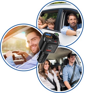 САМЫЙ МОЩНЫЙ FM-ПЕРЕДАТЧИК BLUETOOTH АВТОМОБИЛЬНОЕ ЗАРЯДНОЕ УСТРОЙСТВО 36 Вт QC3.0 USB-C