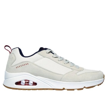 Buty sneakersy męskie Skechers Uno Stacre SKÓRZANE ODDYCHAJĄCE 52468-OFWT