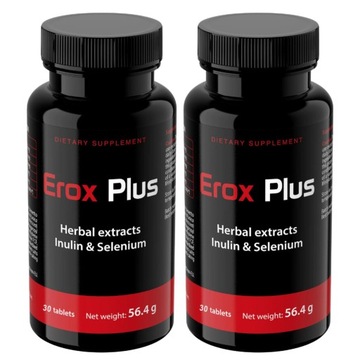 2x EROX PLUS - SILNY ŚRODEK NA POPRAWĘ POTENCJI, EREKCJI I LIDIBO 30kaps.