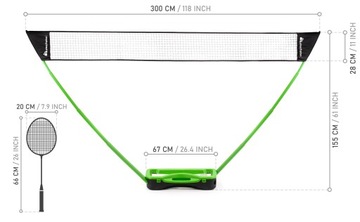 ND05_Z0609 Набор для бадминтона Meteor, 2 ракетки, 2 волана, сетка 20078 г.