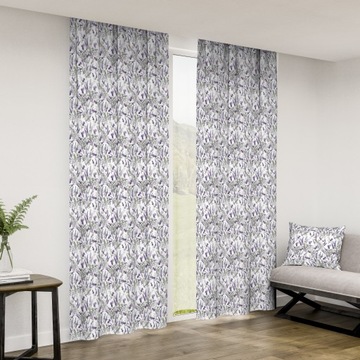 LAWENDA kwiatowa tkanina zasłonowa salon 150cm