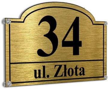 Tabliczka ADRESOWA Aluminiowa Numer domu DYSTANSE