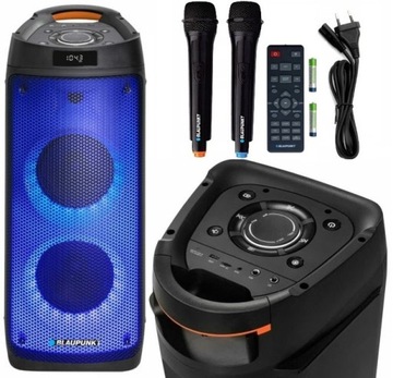 Kolumna Aktywna BLAUPUNKT PB08DB Karaoke BLUETOOTH FM USB + 2 x Mikrofon