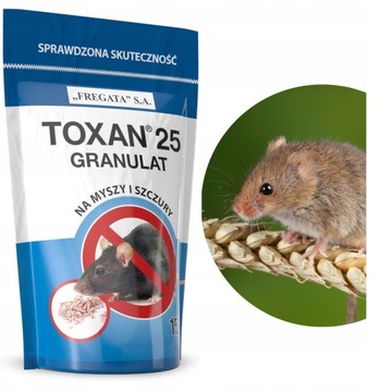 TOXAN trutka NA MYSZY SZCZURY granulat 150g