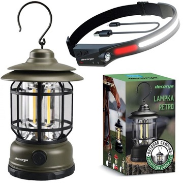 LAMPA LAMPKA LED TURYSTYCZNA+LATARKA CZOŁÓWKA LED