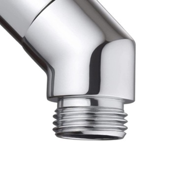 Głowica prysznicowa Adapter kolankowy Przedłużenie ramienia prysznicowego Srebrna łazienka 135 stopni